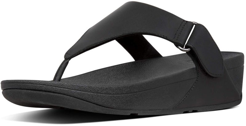 FitFlop Women's Sarna Toe Thong Sandal, All Black - 6 M - Image 1
